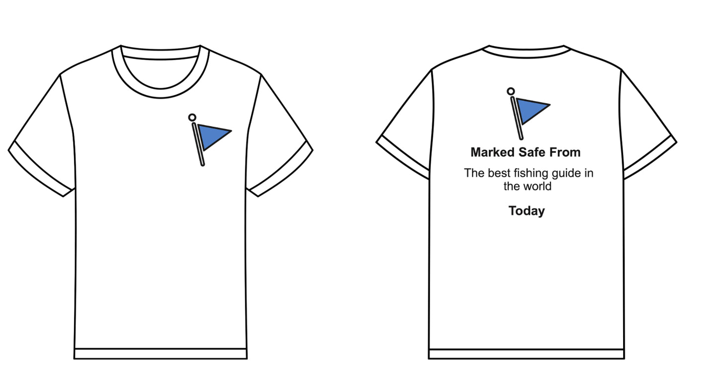 Marked Safe From - White Shirt *ADULT SIZE*